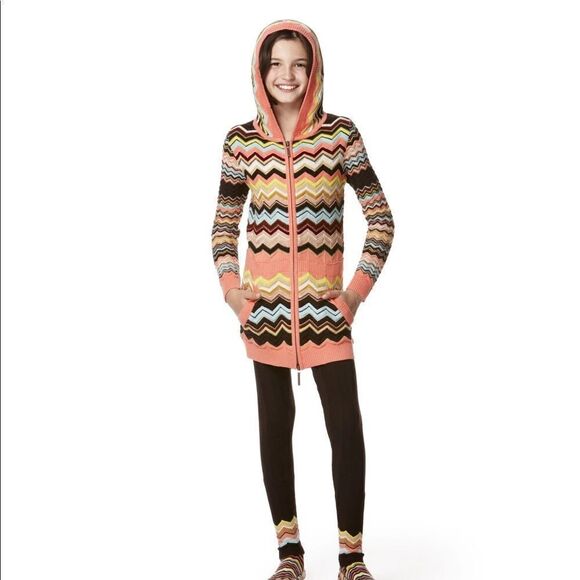 New MISSONI TARGET Long Cardigan Hoodie Sweater XL - Picture 4 of 6